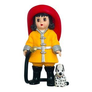 vtg Madame Alexander Merry Miniature Firefighter Wendy Figurine 2” Dalmatian
